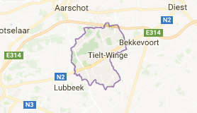 Kaart luchthavenvervoer in Tielt-Winge