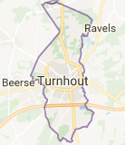 Kaart luchthavenvervoer in Turnhout