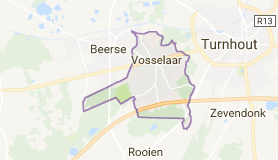Kaart luchthavenvervoer in Vosselaar