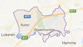 Kaart luchthavenvervoer in Waasmunster