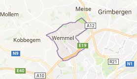 Kaart luchthavenvervoer in Wemmel