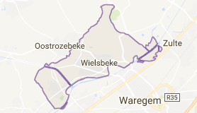 Kaart luchthavenvervoer in Wielsbeke