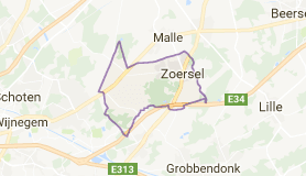 Kaart luchthavenvervoer in Zoersel