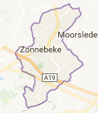 Kaart luchthavenvervoer in Zonnebeke