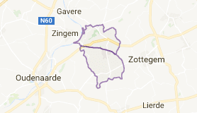 Kaart luchthavenvervoer in Zwalm