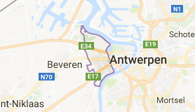 Kaart luchthavenvervoer in Zwijndrecht